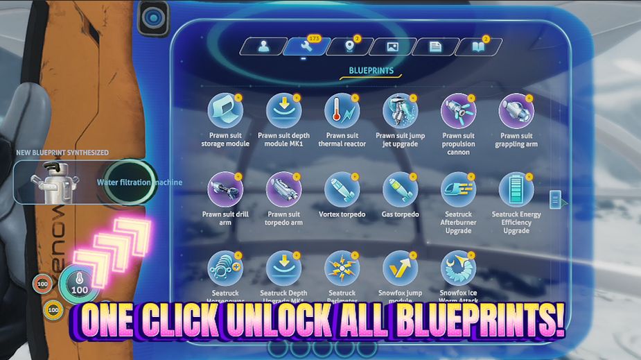 Subnautica: Below Zero — Unlock All Blueprints (screenshot 2)